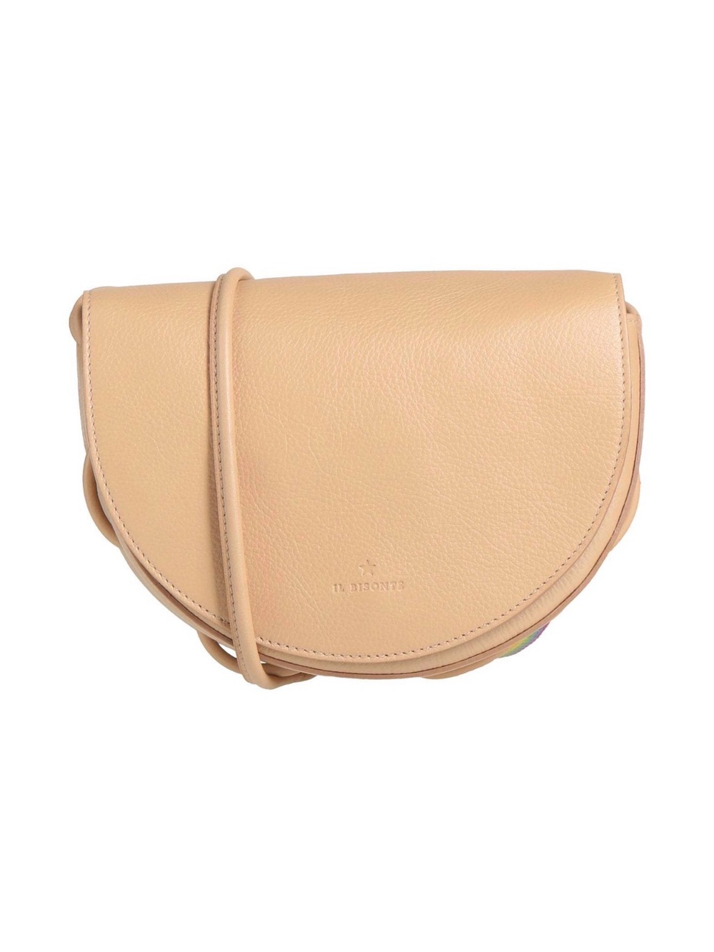 IL BISONTE Snobo Beige Leather Half-Crossbody Bag NWT